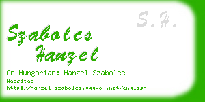 szabolcs hanzel business card